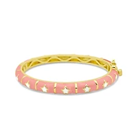 Pink/White Stars Kids Bangle Bracelet