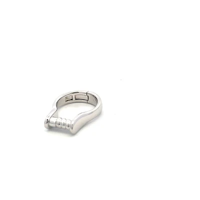 Tall Silver Ring For Murano Charms