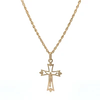 Cross with Christ Crucifix 27MM Pendant