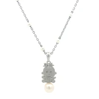 Baby Girl on a Pearl Necklace