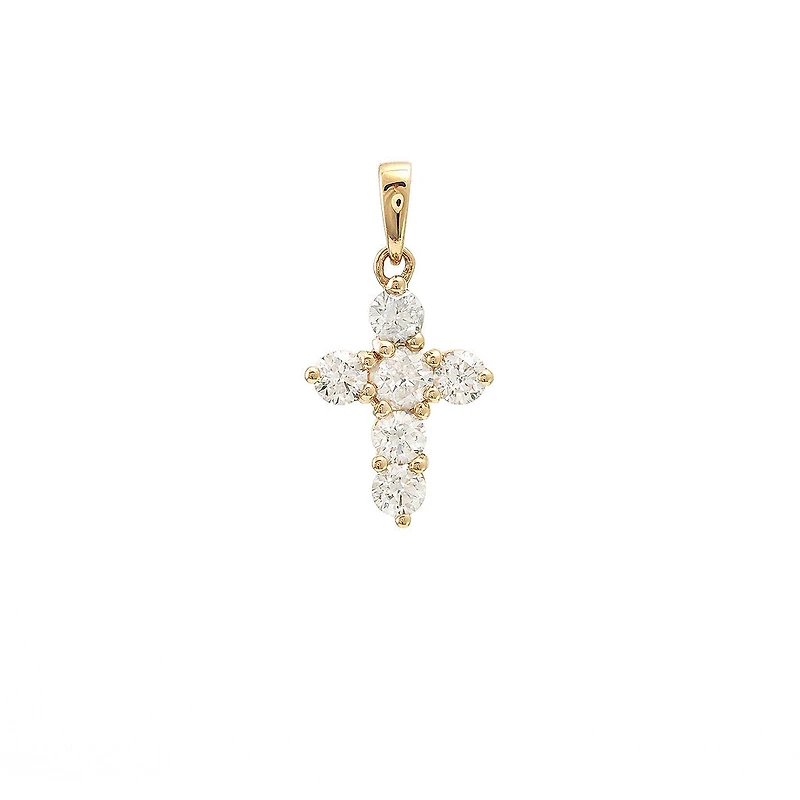 Cross 10MM Diamond Pendant