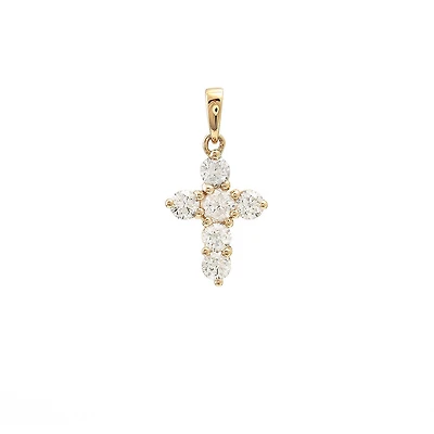 Cross 10MM Diamond Pendant