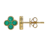 .43ct Emerald Clover Stud Earrings