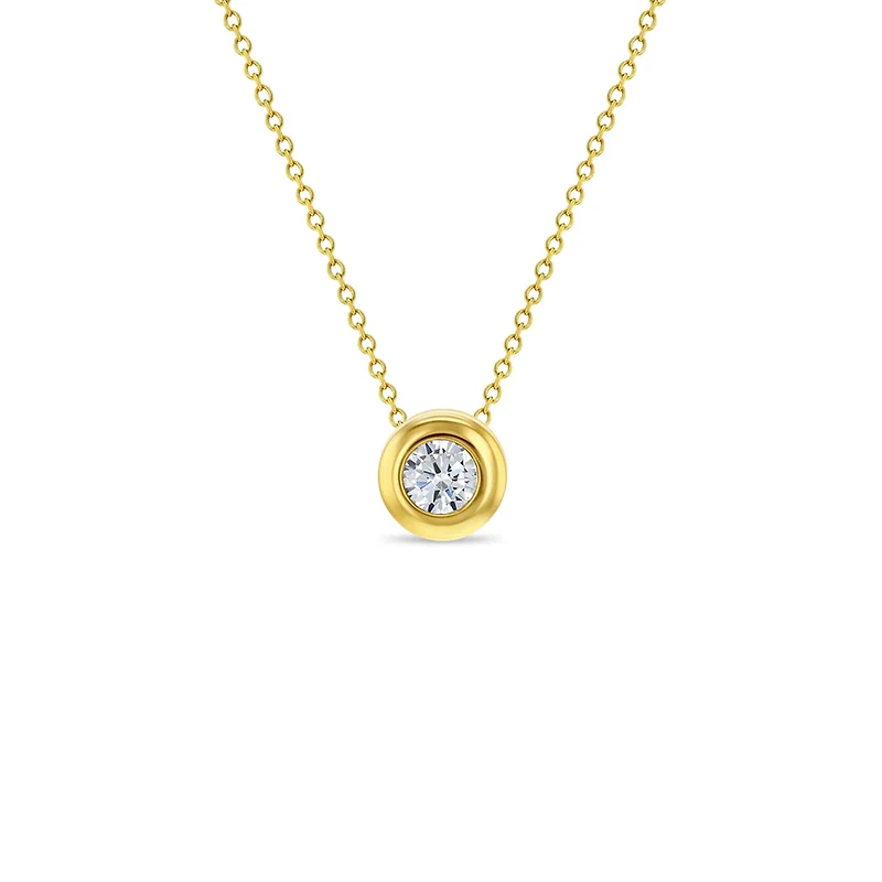 Clear Hidden Halo CZ Girls Necklace