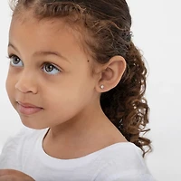 Kids 4MM Princess Zirconia Earrings