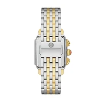 Deco Diamond Two Tone High Shine 35MM Chrono Watch