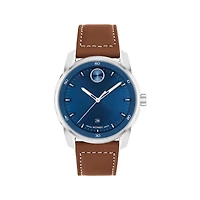 Bold 42MM Blue/Brown Leather