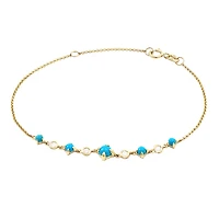Turquoise and Diamonds Bracelet