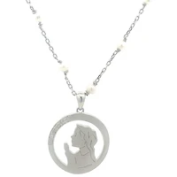 Virgen Nina Diamond and Pearl Necklace