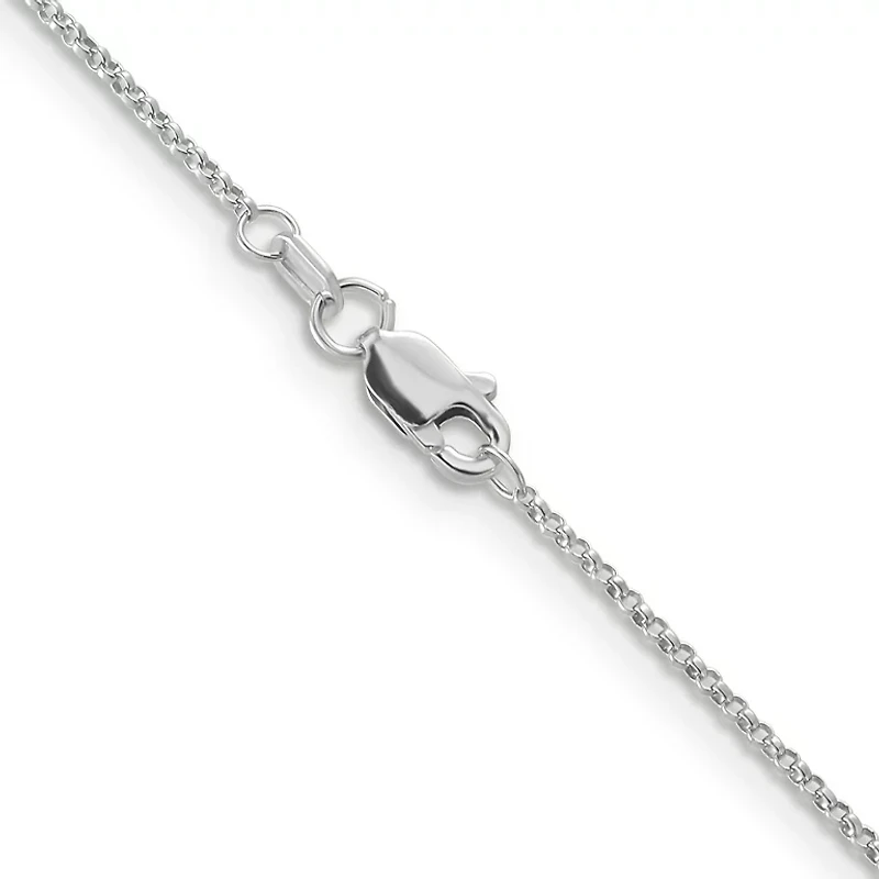 Rolo 1MM White Gold Link Chain