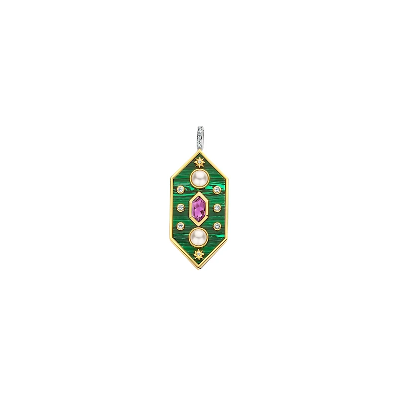 Celestial Malachite Stellar Pendant