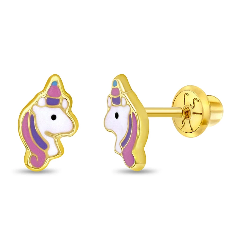 Unicorn Pastel Enamels Kids Earrings