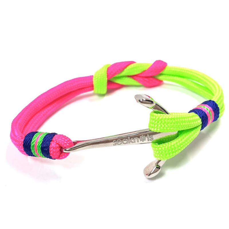 Anchor Double Cord Steel Bracelet
