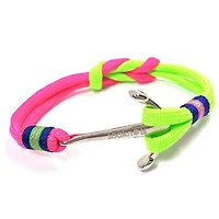 Anchor Double Cord Steel Bracelet