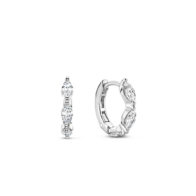 Marquise Huggie Earrings