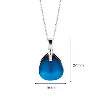 Dark Blue Flowerbud Necklace