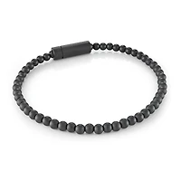 4MM Black Beads Steel Bracelet