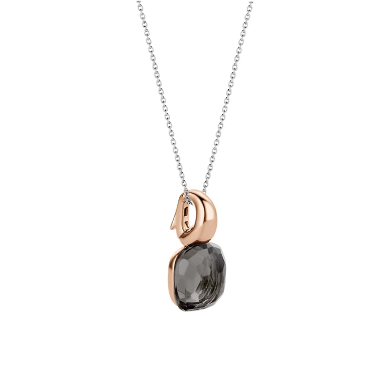 Grey Rose Cushion Necklace