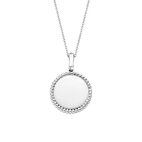 Polished Silver Disk Necklace
