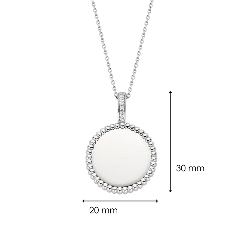 Polished Silver Disk Necklace
