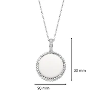 Polished Silver Disk Necklace