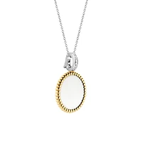 Polished Disk Two Tone Necklace