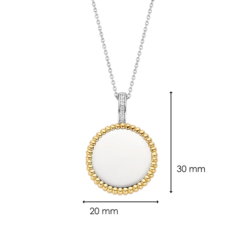 Polished Disk Two Tone Necklace