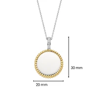 Polished Disk Two Tone Necklace