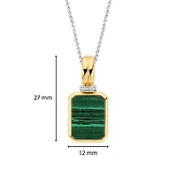 Green Malachite Locket Necklace Small