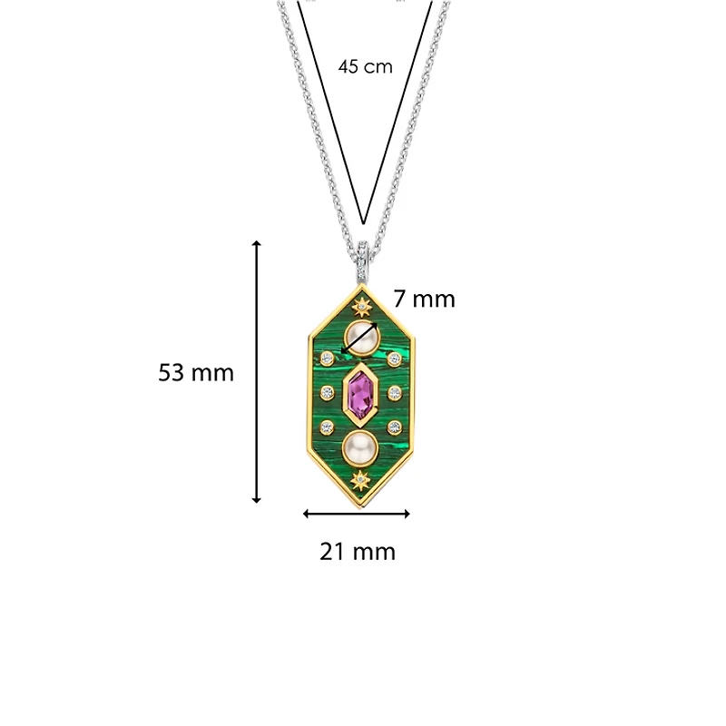 Celestial Malachite Stellar Pendant