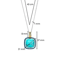 Cushion Turquoise Large Necklace