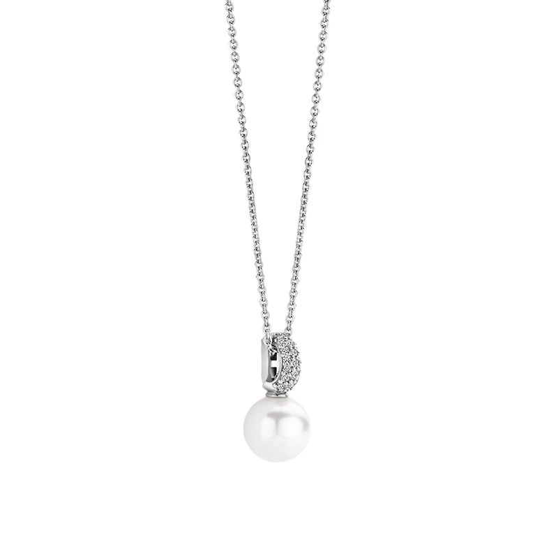 Graceful Pearl Pave Necklace
