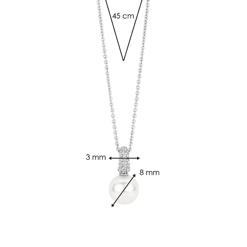 Graceful Pearl Pave Necklace