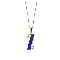 Initial Necklace Lapis Blue