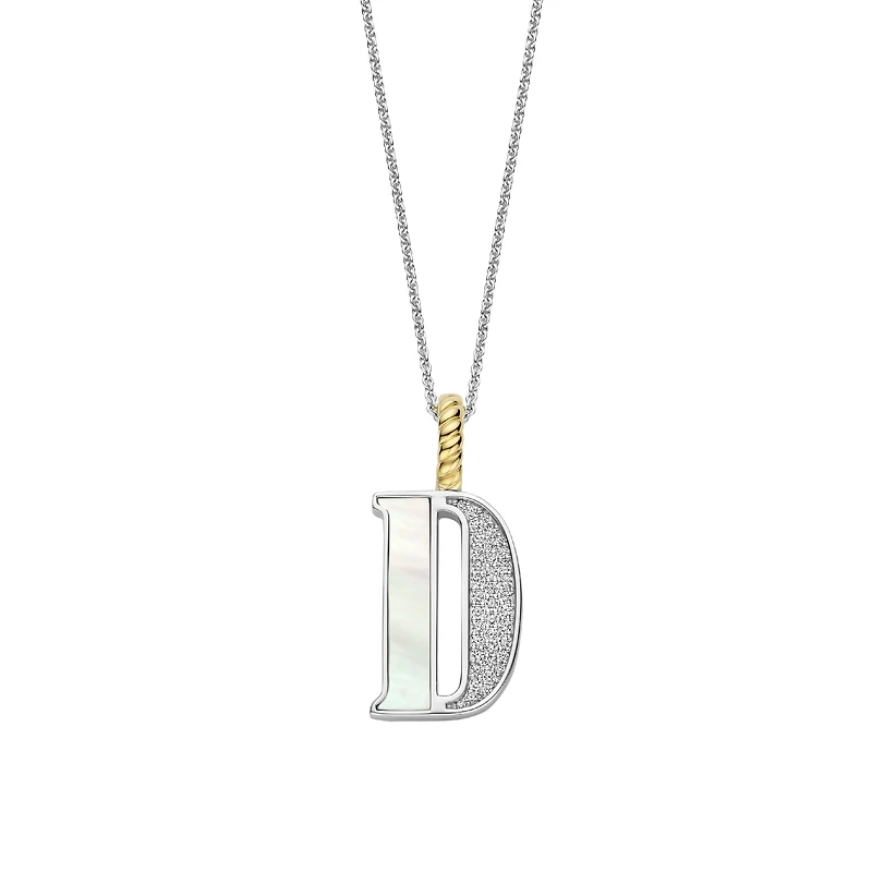 Initial Necklace Mother Pearl