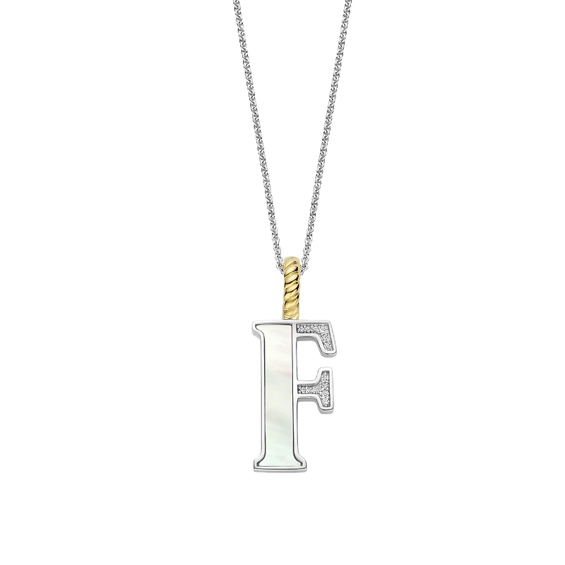 Initial Necklace Mother Pearl