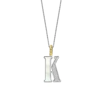 Initial Necklace Mother Pearl