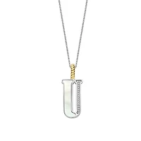Initial Necklace Mother Pearl