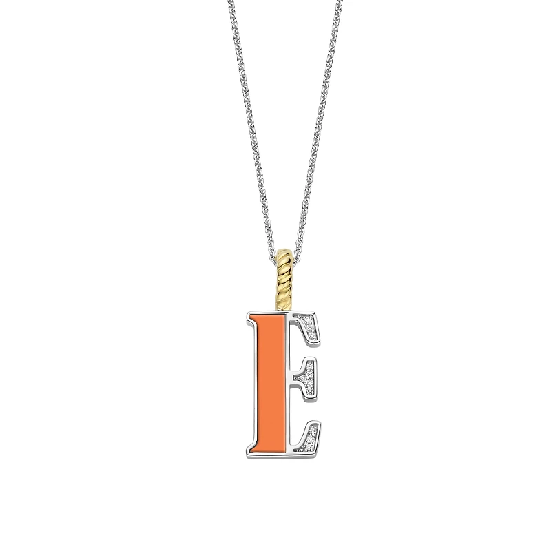 Initial Necklace Orange