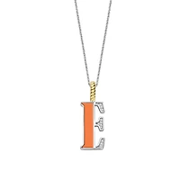 Initial Necklace Orange