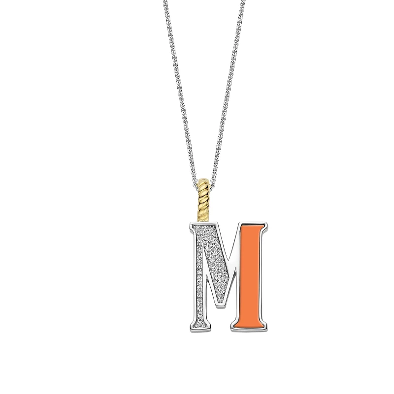 Initial Necklace Orange