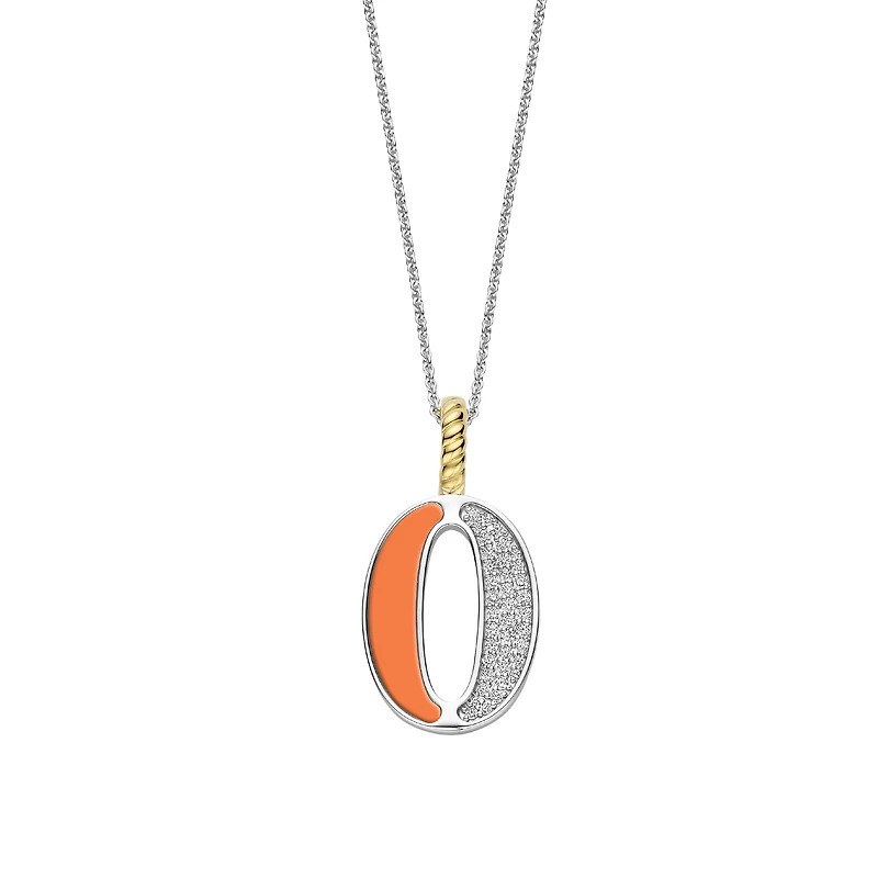 Initial Necklace Orange