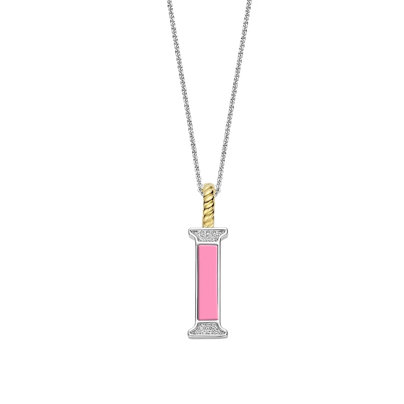Initial Necklace Pink
