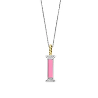 Initial Necklace Pink
