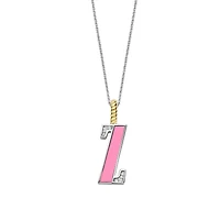 Initial Necklace Pink