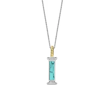 Initial Necklace Turquoise