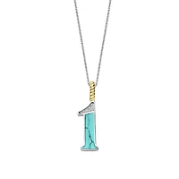 Number Necklace in Turquoise Blue