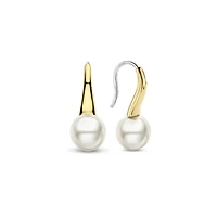 Cosmic Pearl Golden Earrings