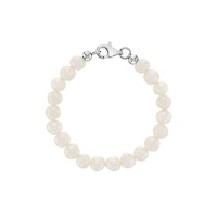 Cultured Pearl Kids Silver Bracelet