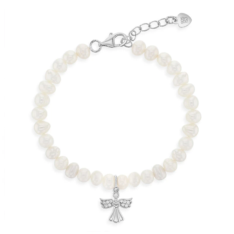 Kids Guardian Angel Pearl Bracelet